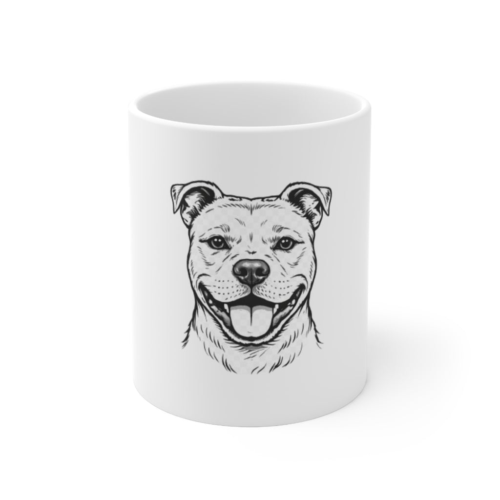 Pit Bull Smile Ceramic Coffee Mug — 11oz & 15oz Dog Lover Gift