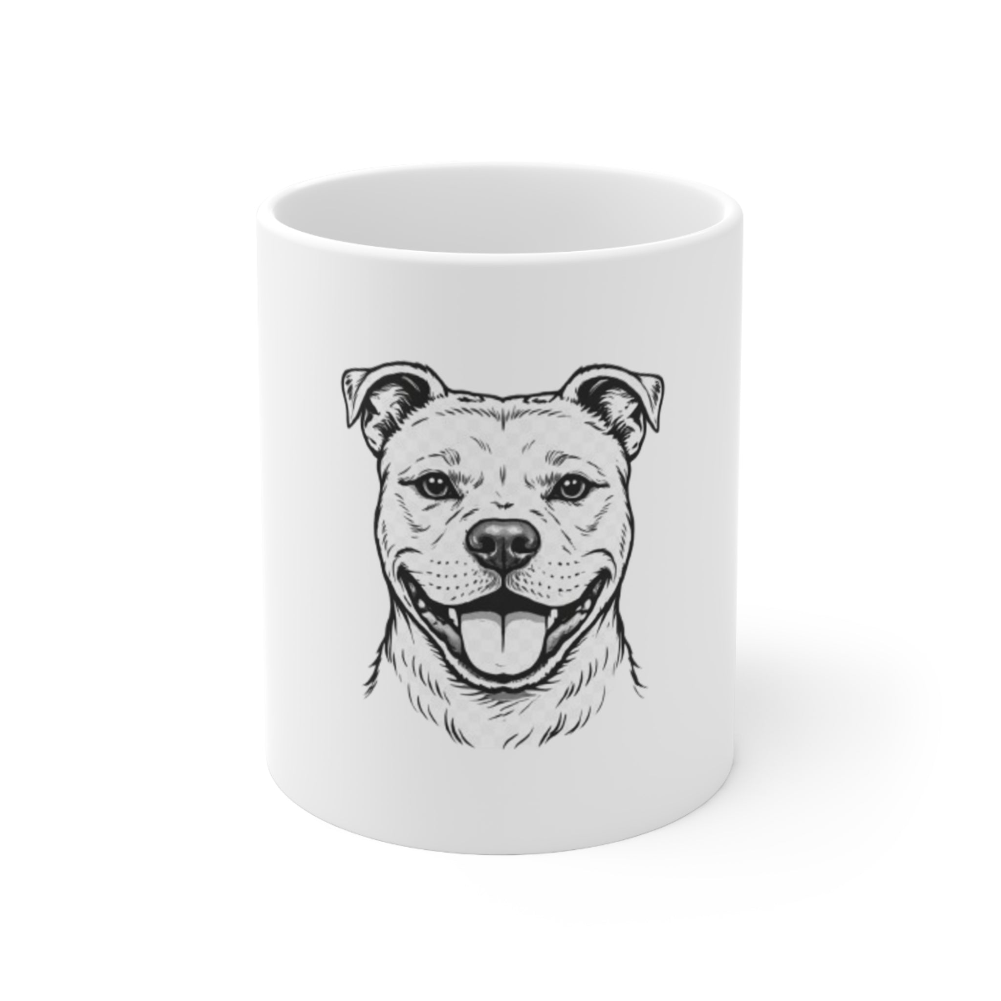 Pit Bull Smile Ceramic Coffee Mug — 11oz & 15oz Dog Lover Gift