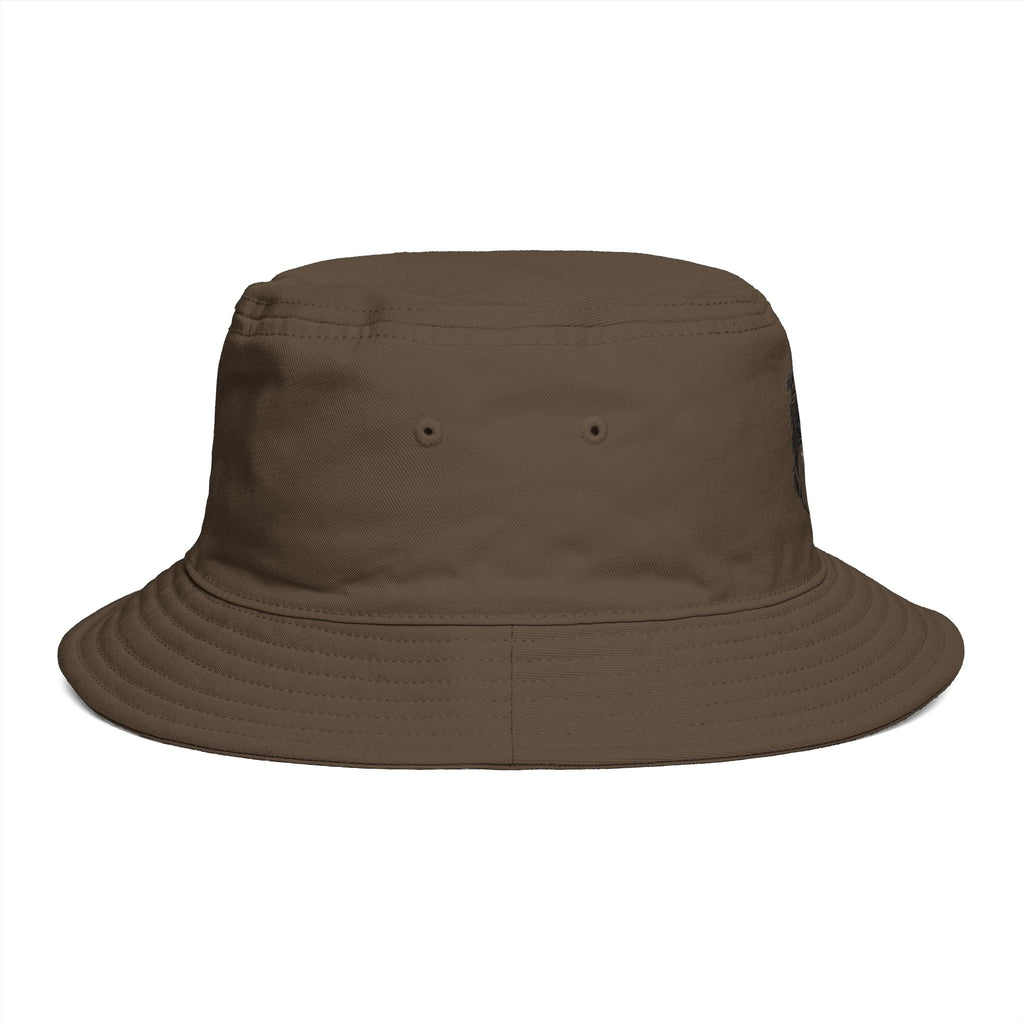 Brown Bucket Hat with Border Collie Portrait – Dog Lover Sun Hat