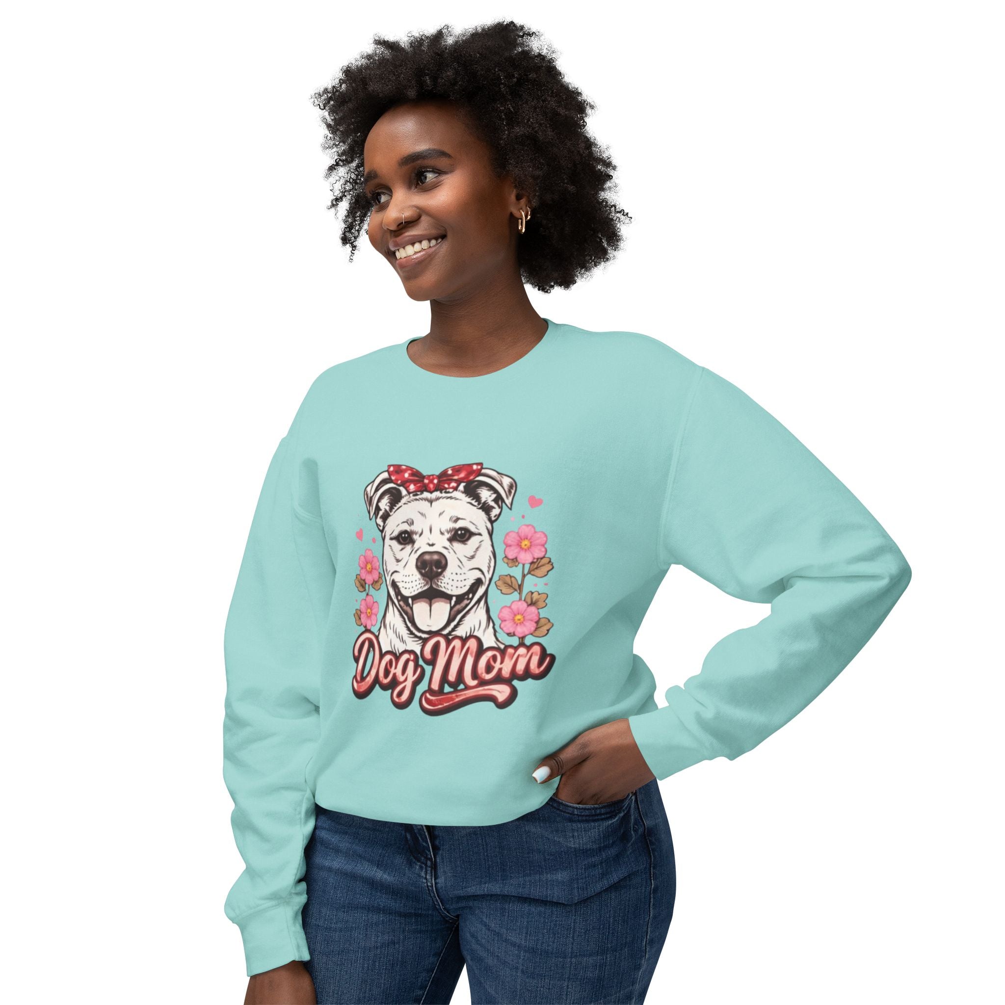 Dog Mom Sweatshirt — Floral Pup Graphic Crewneck