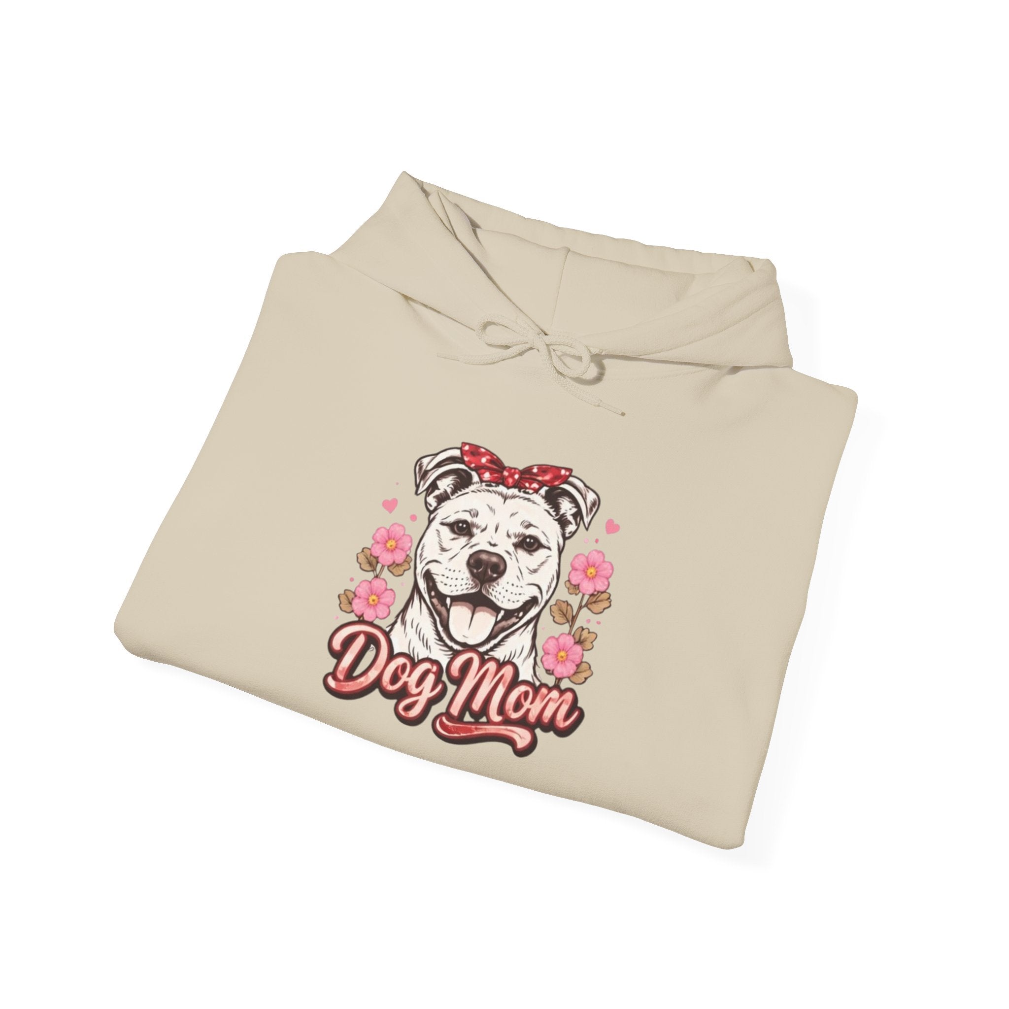 Dog Mom Hoodie – Floral Pitbull Design