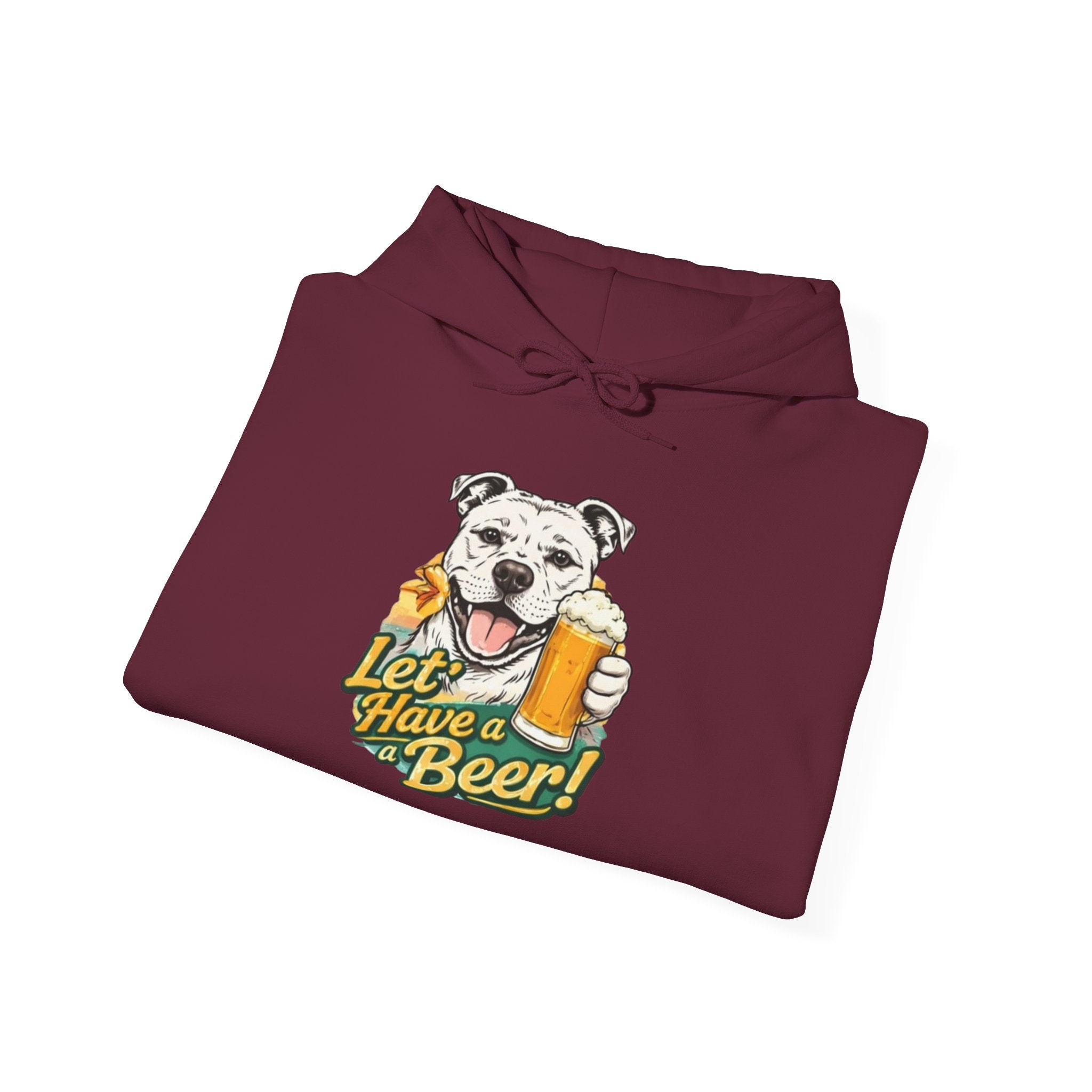Let’s Have a Beer Dog Hoodie – Funny Dog & Beer Graphic Pullover