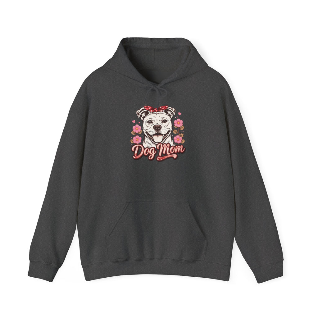 Dog Mom Hoodie – Floral Pitbull Design