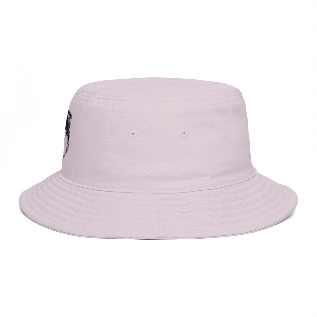 Brown Bucket Hat with Border Collie Portrait – Dog Lover Sun Hat