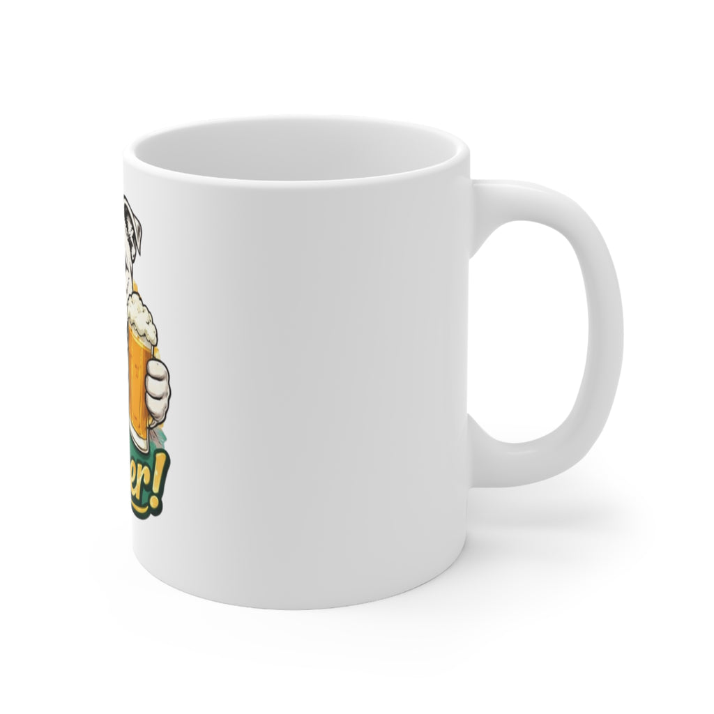 Beer Dog Ceramic Mug — "Let's Have a Beer!" 11oz & 15oz