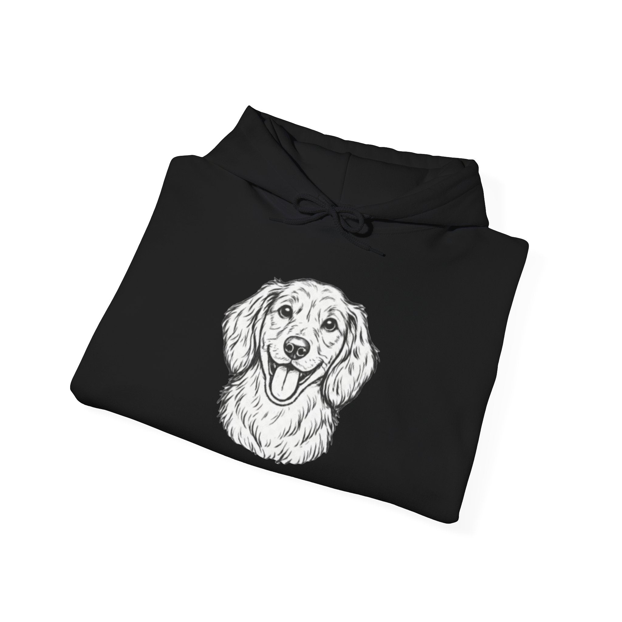 Golden Retriever Hoodie — Hand-Drawn Dog Portrait Sweatshirt