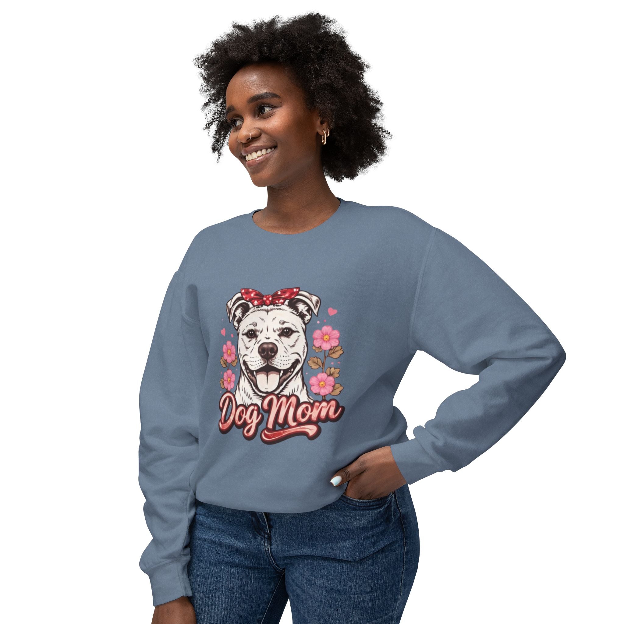 Dog Mom Sweatshirt — Floral Pup Graphic Crewneck