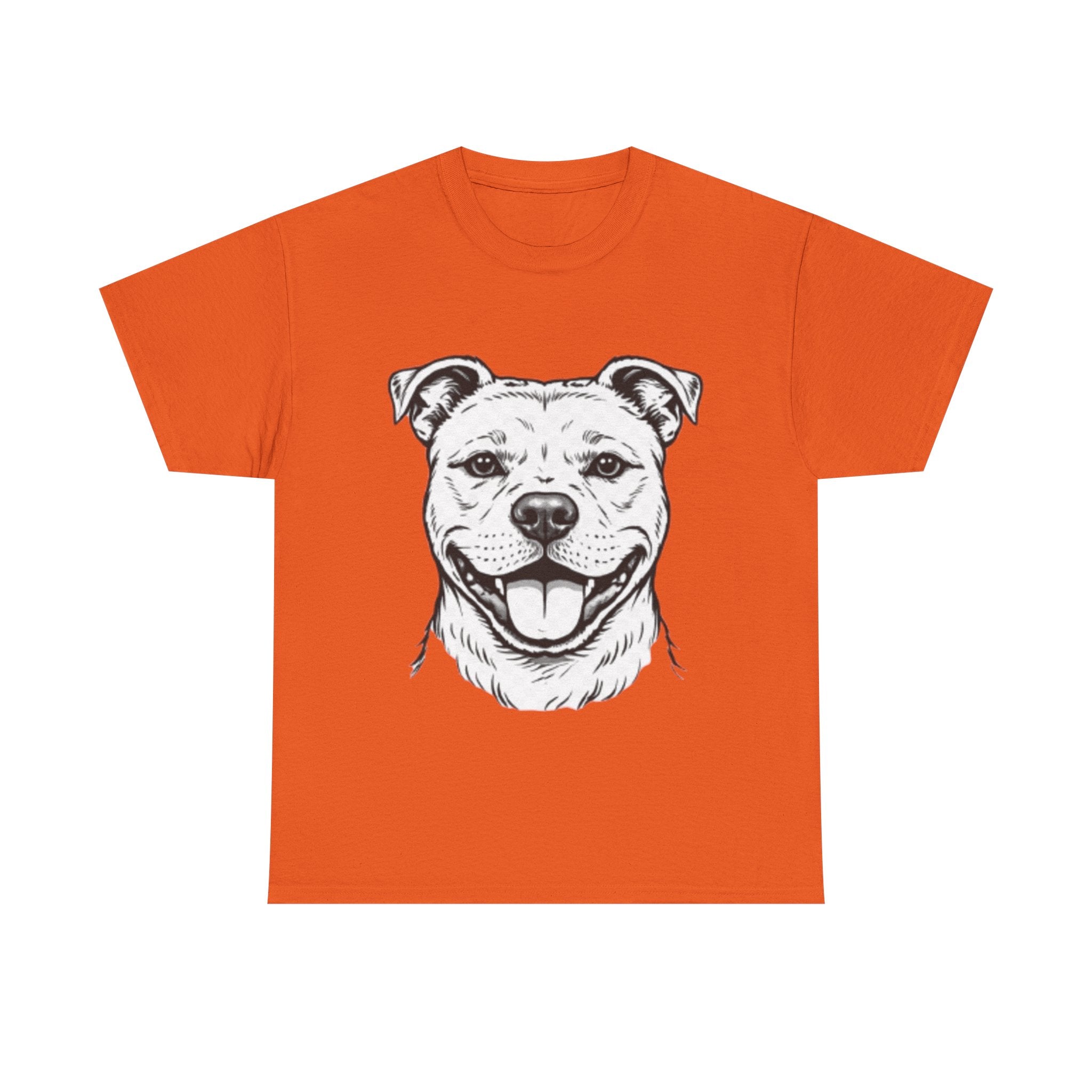 Pit Bull Smile T-Shirt — Happy Dog Portrait Tee for Dog Lovers
