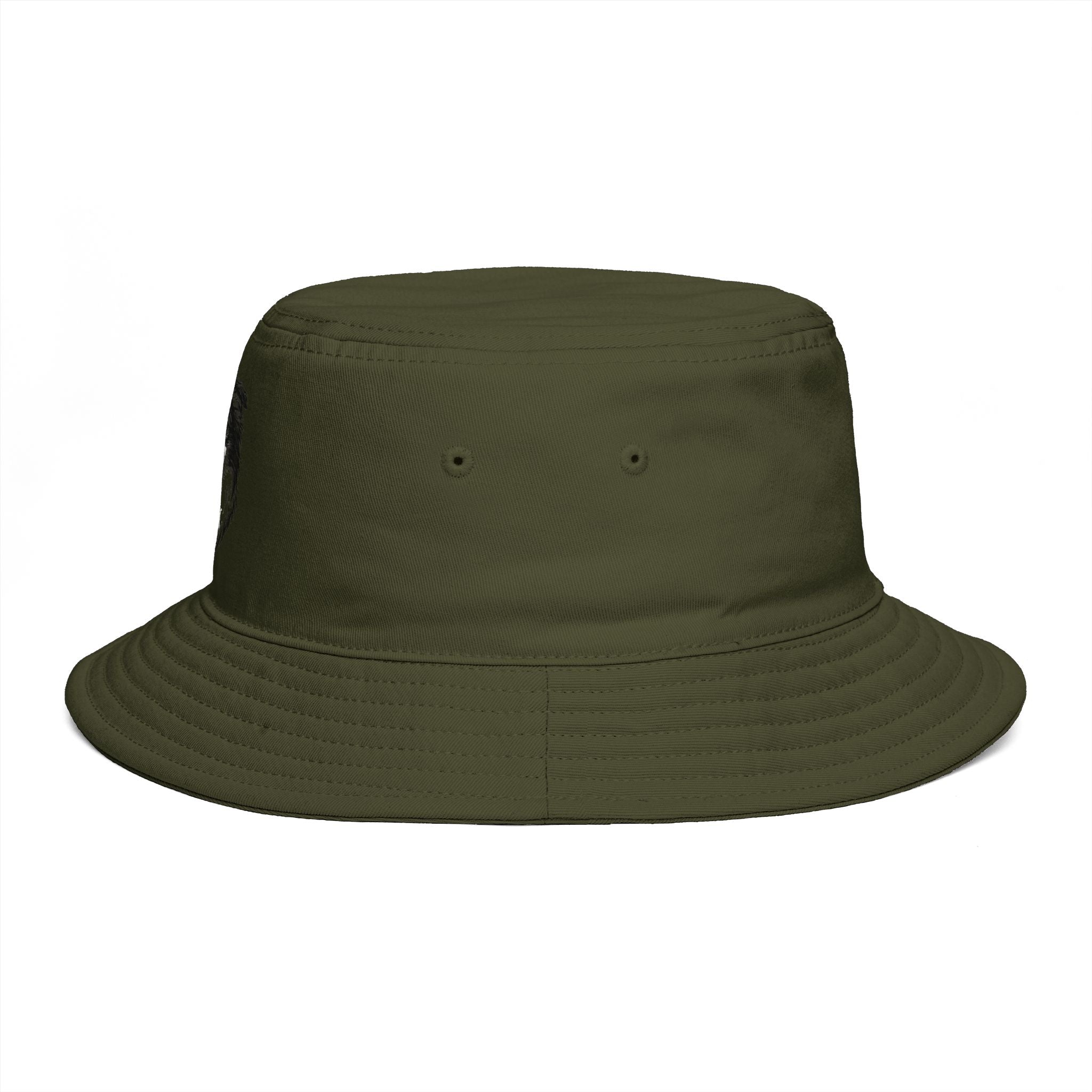 Brown Bucket Hat with Border Collie Portrait – Dog Lover Sun Hat