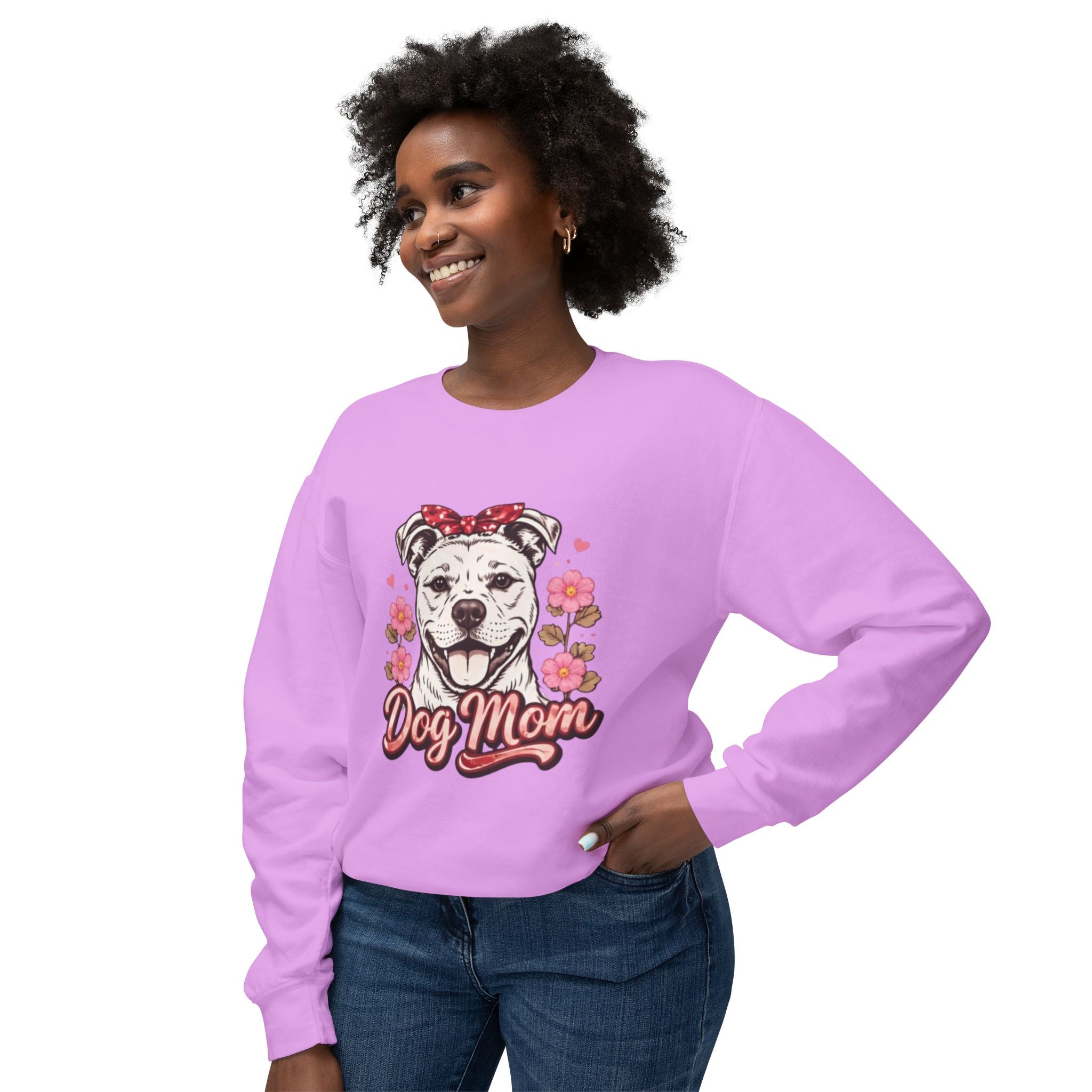 Dog Mom Sweatshirt — Floral Pup Graphic Crewneck