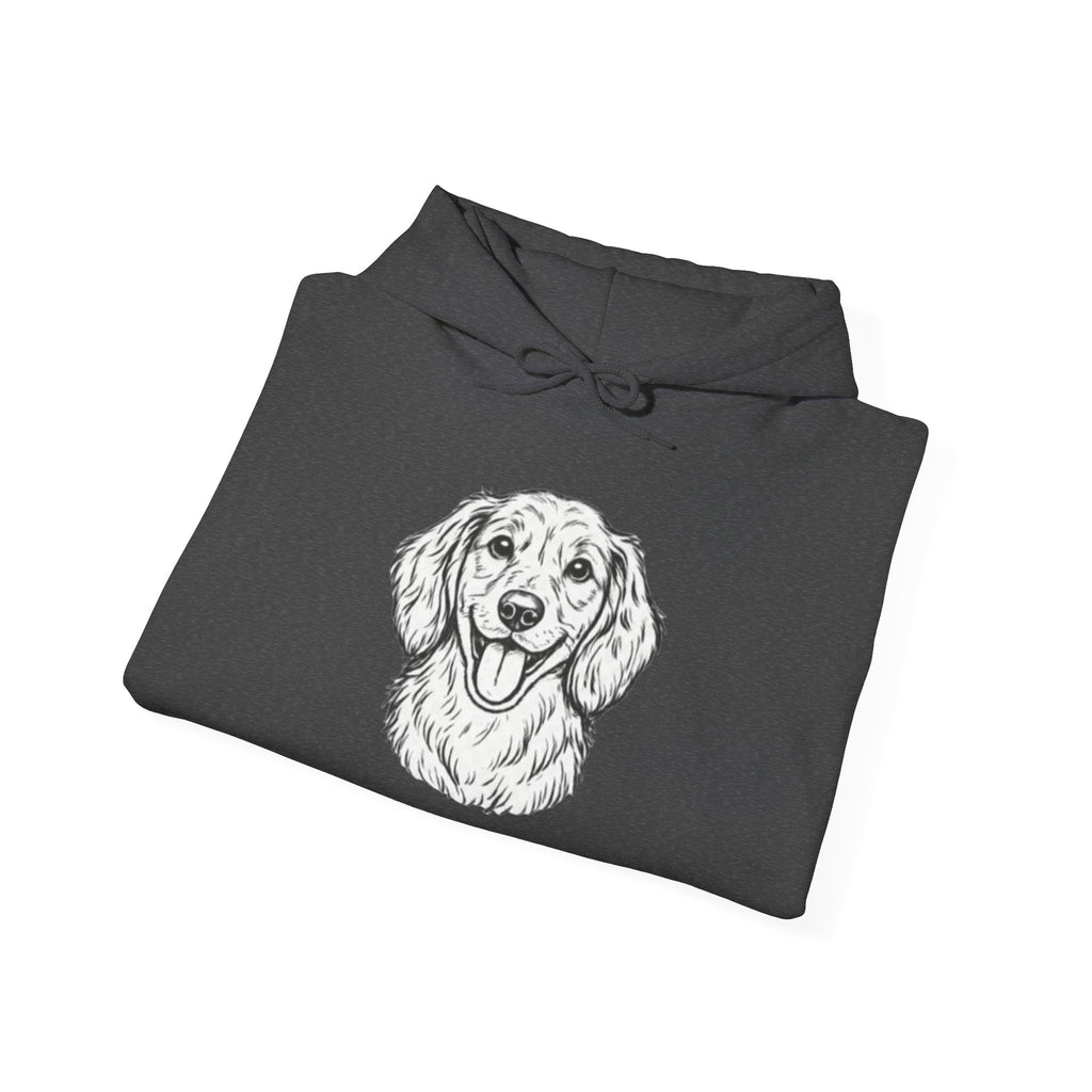 Golden Retriever Hoodie — Hand-Drawn Dog Portrait Sweatshirt