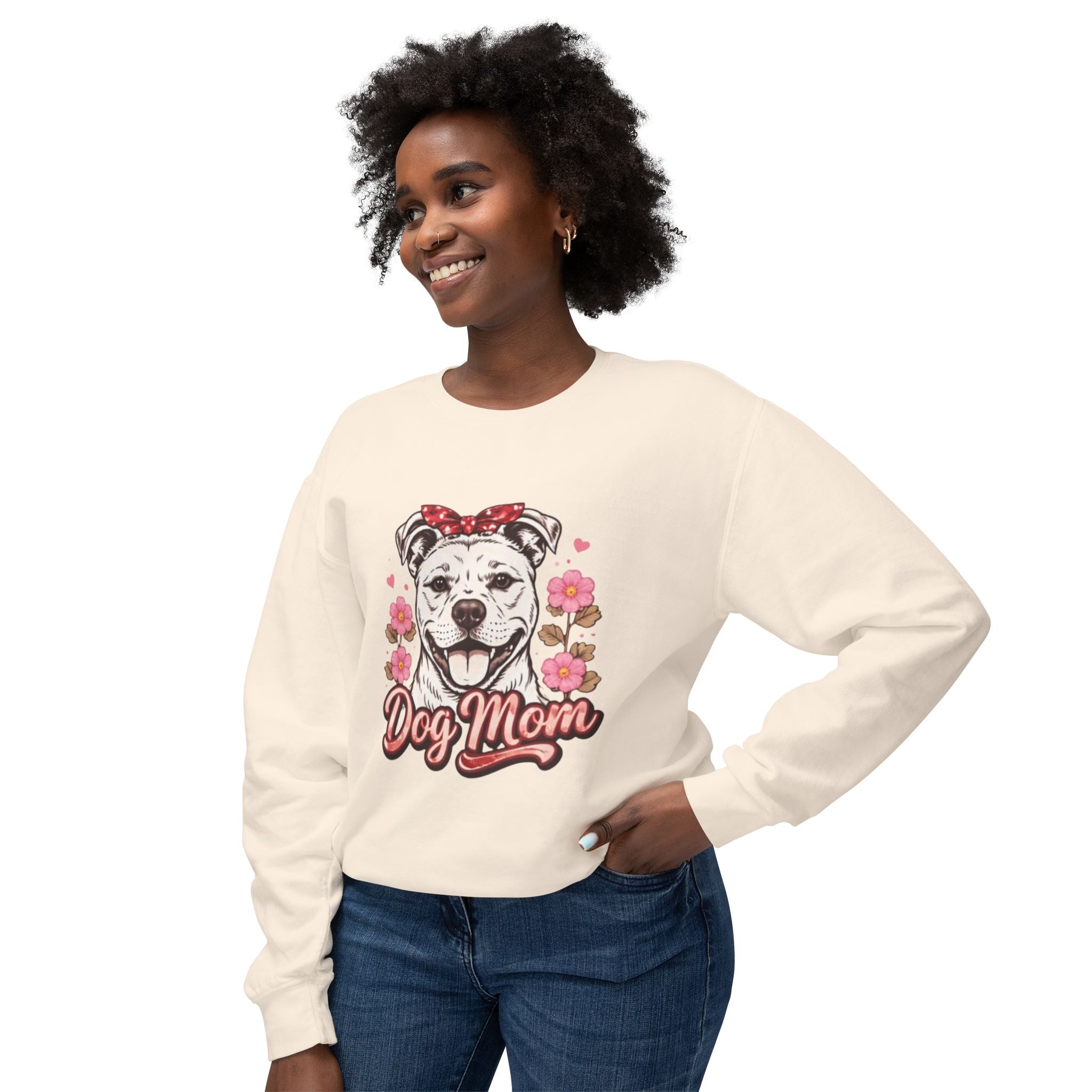 Dog Mom Sweatshirt — Floral Pup Graphic Crewneck