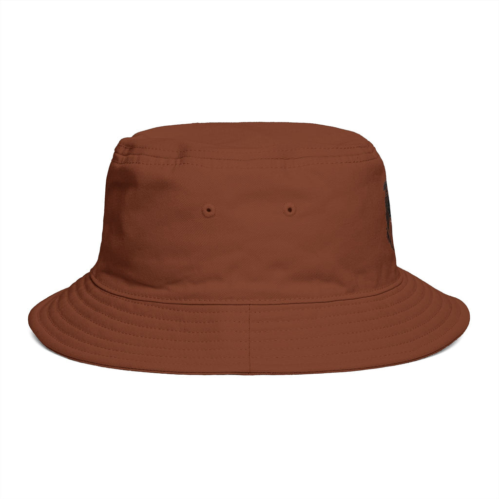Brown Bucket Hat with Border Collie Portrait – Dog Lover Sun Hat