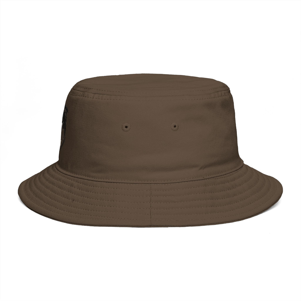 Brown Bucket Hat with Border Collie Portrait – Dog Lover Sun Hat