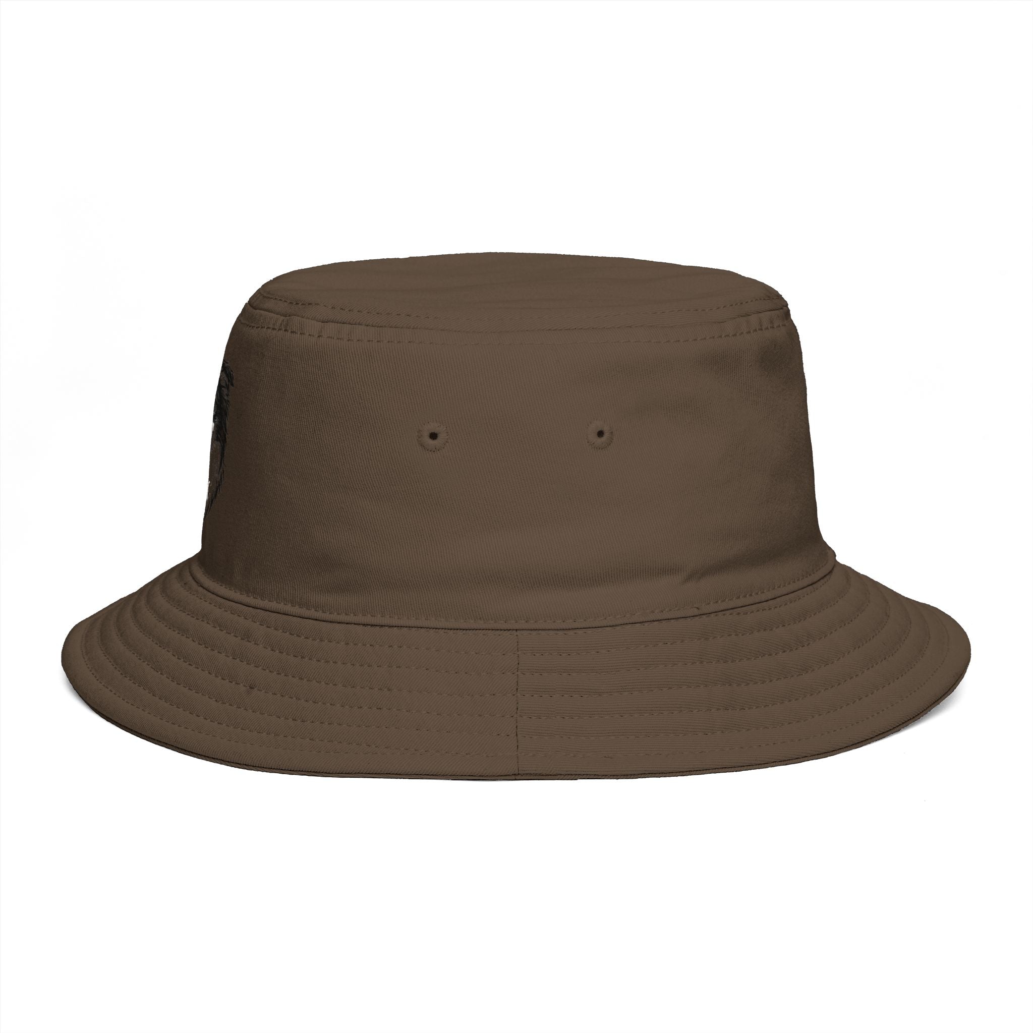 Brown Bucket Hat with Border Collie Portrait – Dog Lover Sun Hat