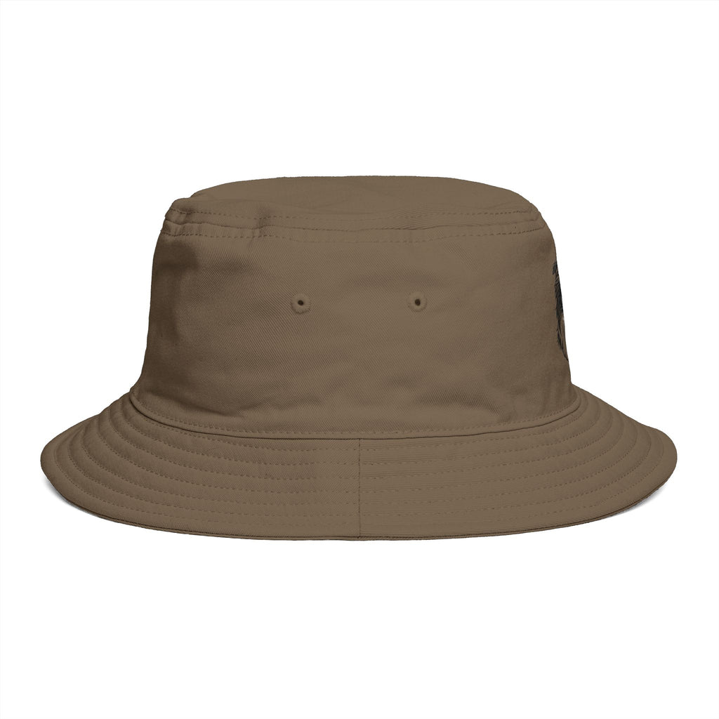 Brown Bucket Hat with Border Collie Portrait – Dog Lover Sun Hat