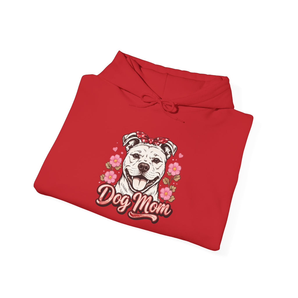 Dog Mom Hoodie – Floral Pitbull Design