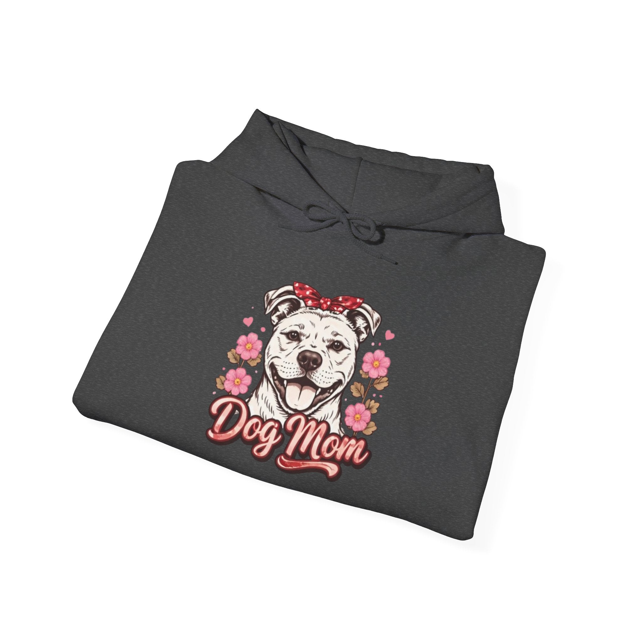 Dog Mom Hoodie – Floral Pitbull Design