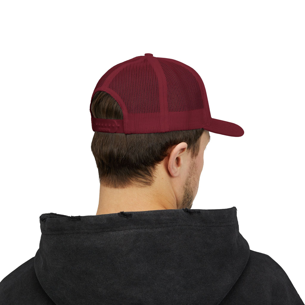 Trucker Cap — Floral Teddy 'Dog Mom' Embroidered Snapback