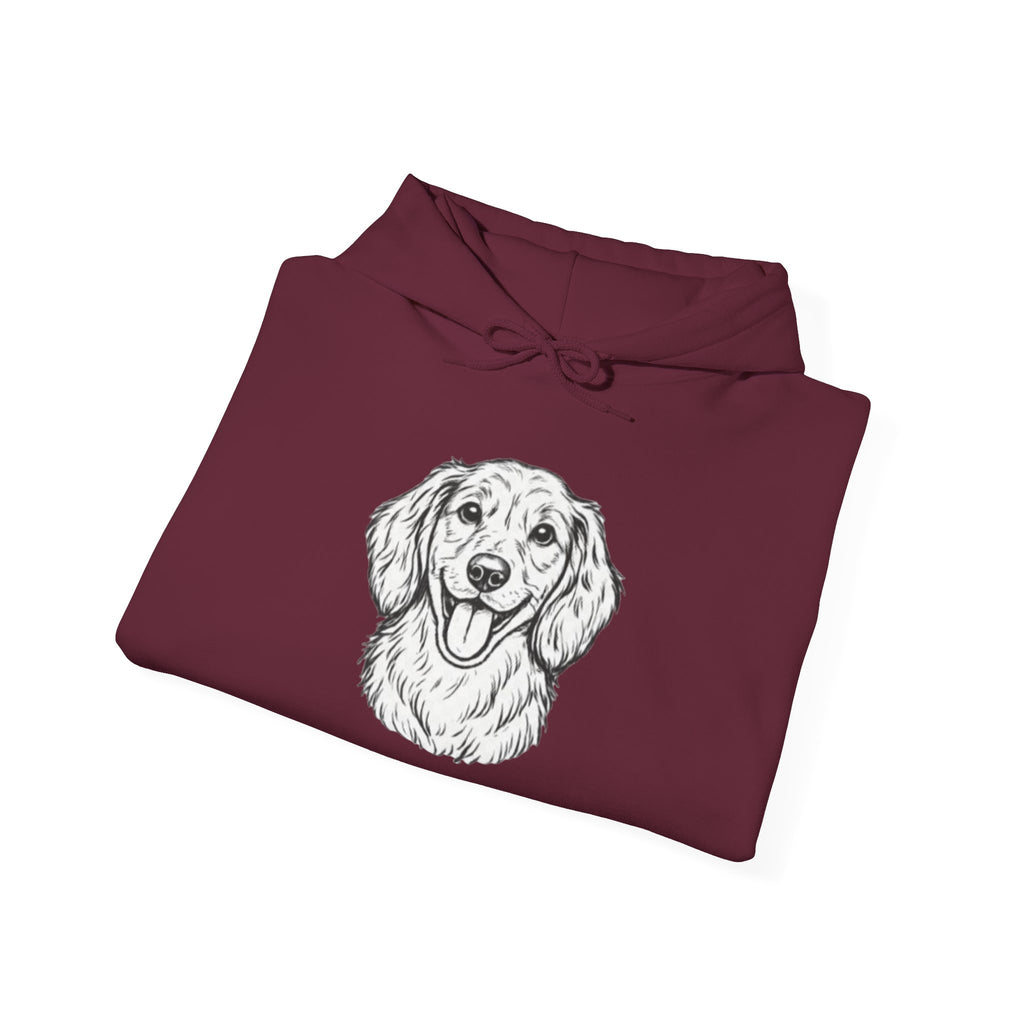 Golden Retriever Hoodie — Hand-Drawn Dog Portrait Sweatshirt
