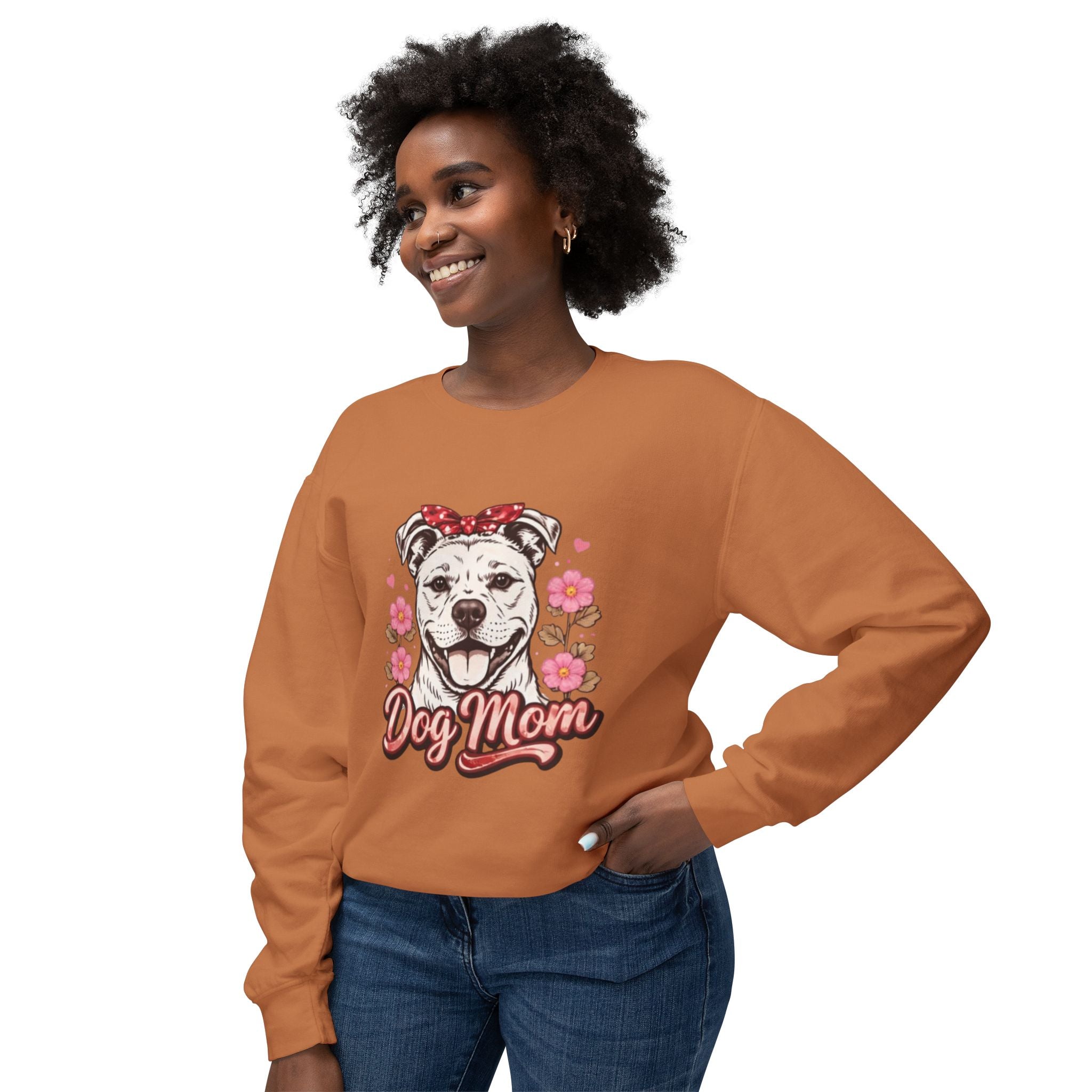 Dog Mom Sweatshirt — Floral Pup Graphic Crewneck