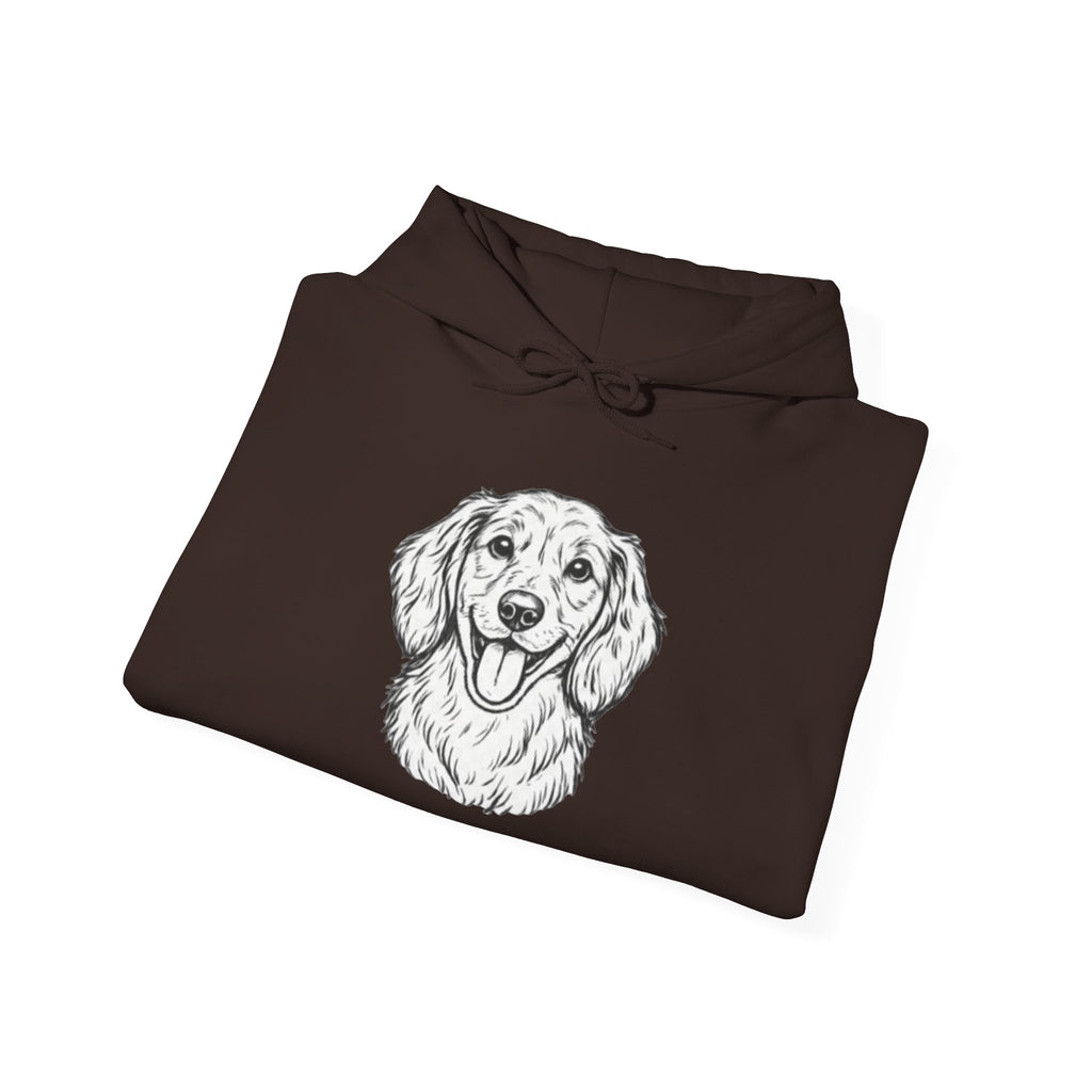 Golden Retriever Hoodie — Hand-Drawn Dog Portrait Sweatshirt