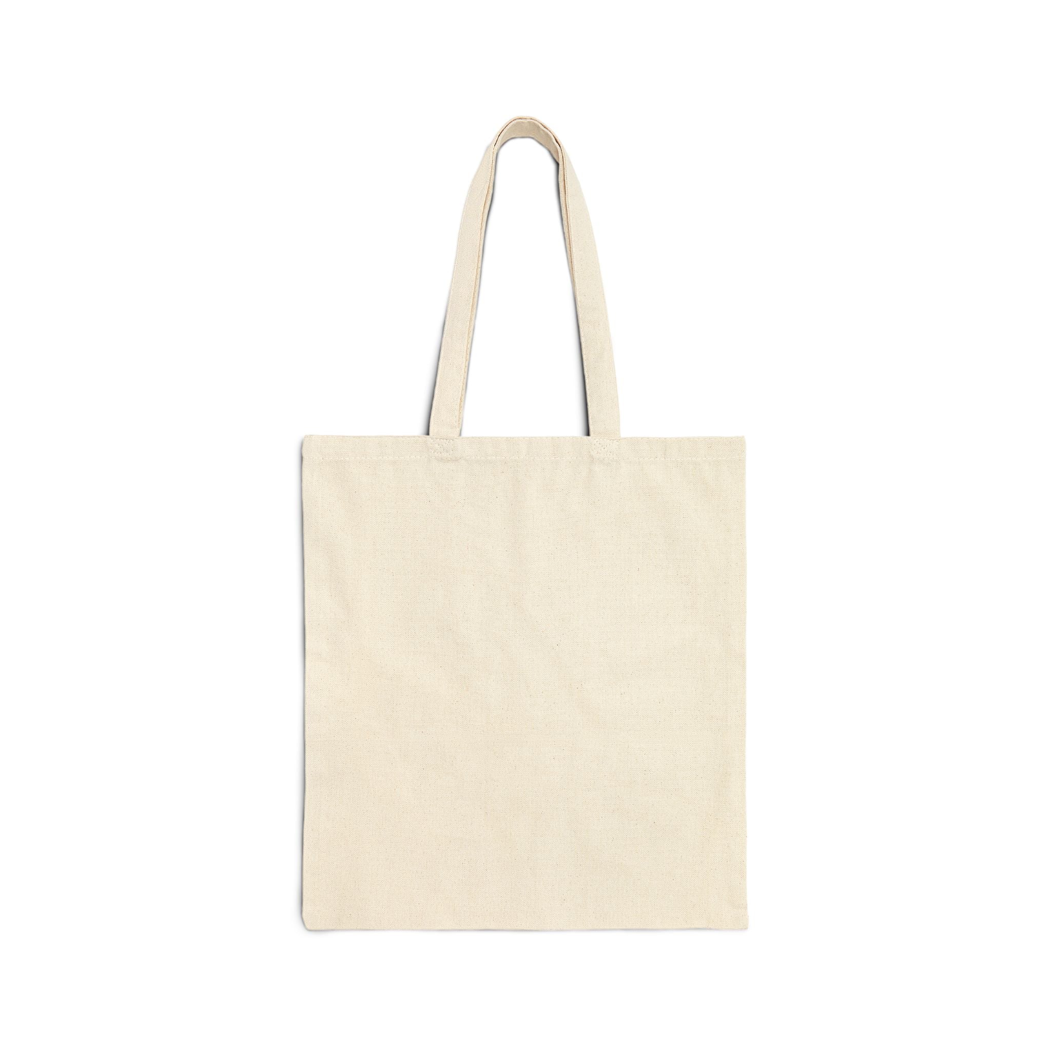 Tote Bag — Smiling Border Collie Illustration Cotton Canvas Tote