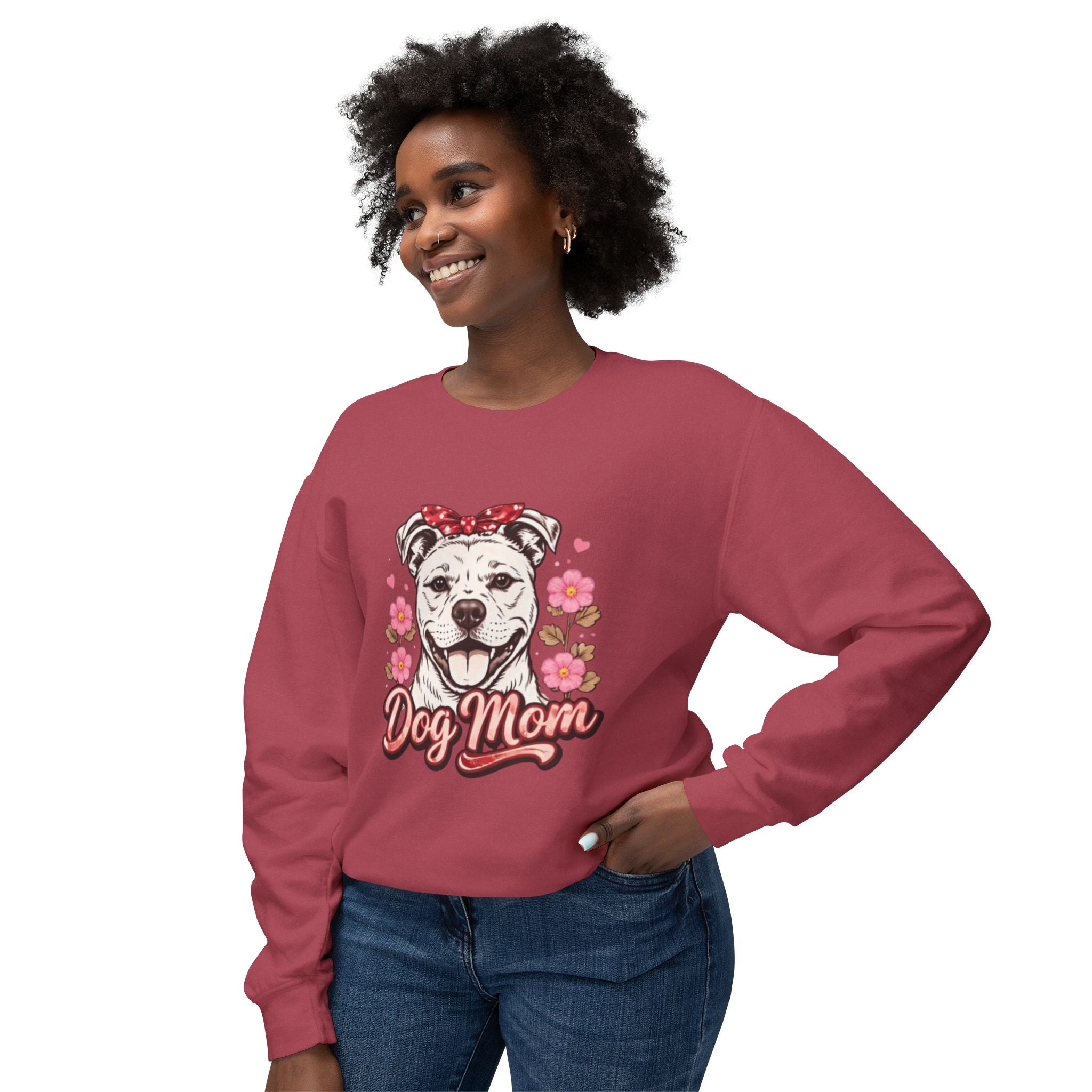 Dog Mom Sweatshirt — Floral Pup Graphic Crewneck