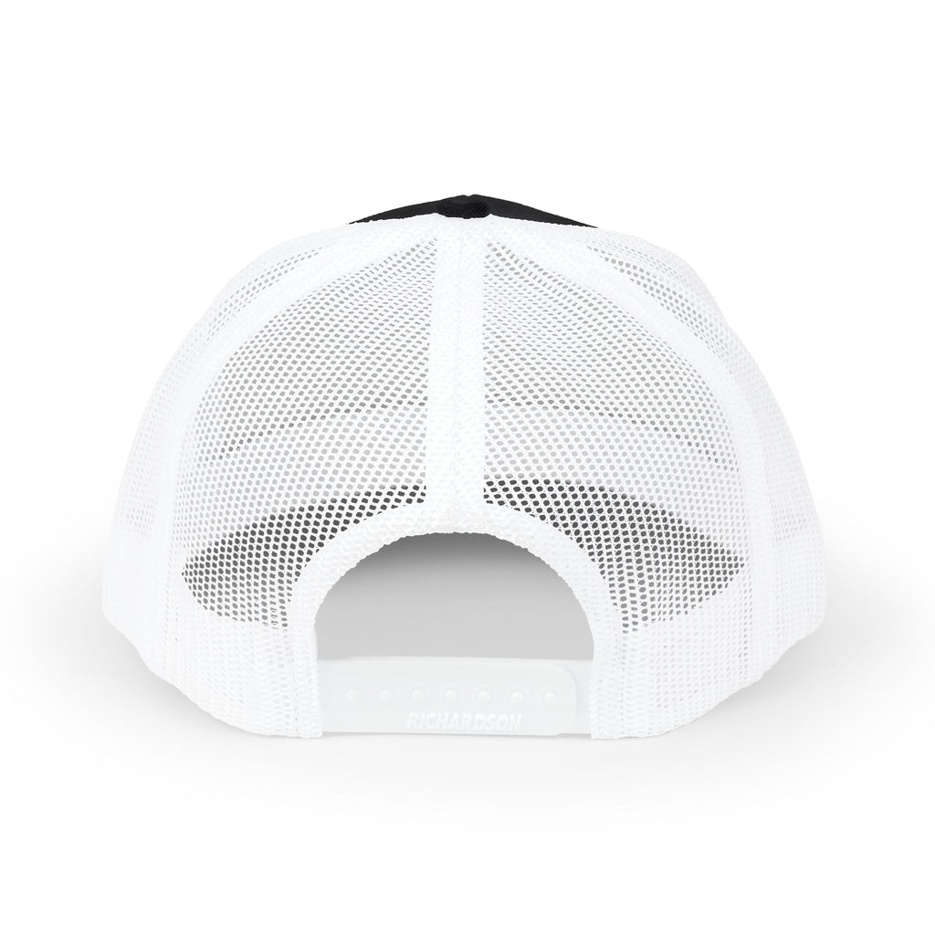 Embroidered Pitbull Trucker Hat — Black/White Snapback Cap