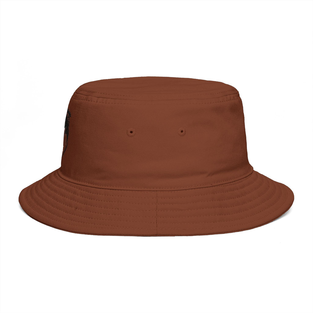 Brown Bucket Hat with Border Collie Portrait – Dog Lover Sun Hat