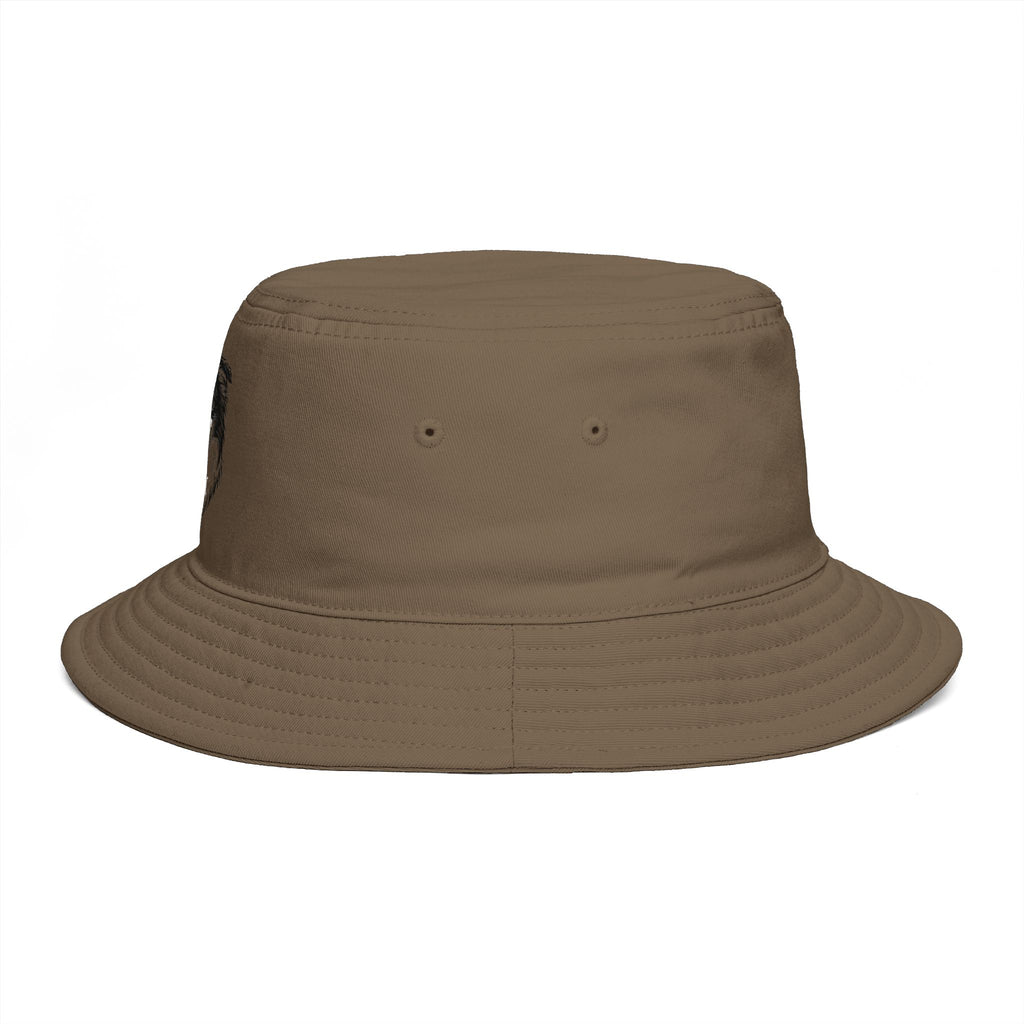 Brown Bucket Hat with Border Collie Portrait – Dog Lover Sun Hat