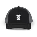 Embroidered Pitbull Trucker Hat — Black/White Snapback Cap
