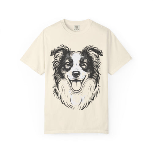 Australian Shepherd Portrait T-Shirt — Happy Dog Face Graphic Tee