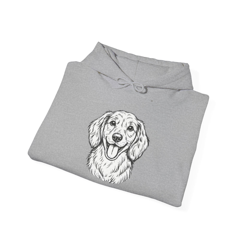 Golden Retriever Hoodie — Hand-Drawn Dog Portrait Sweatshirt