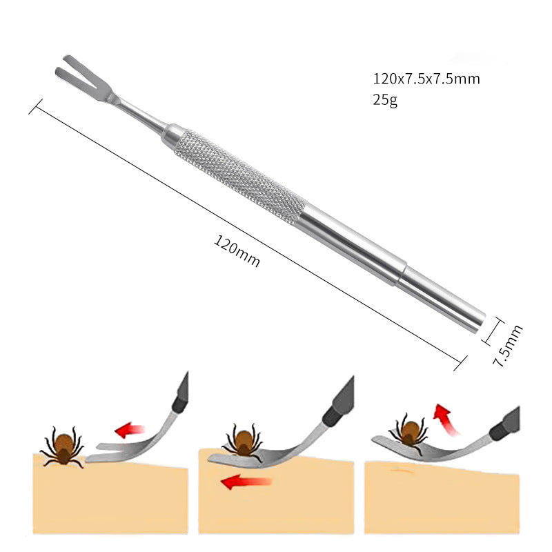 Stainless Steel Tick Tweezers
