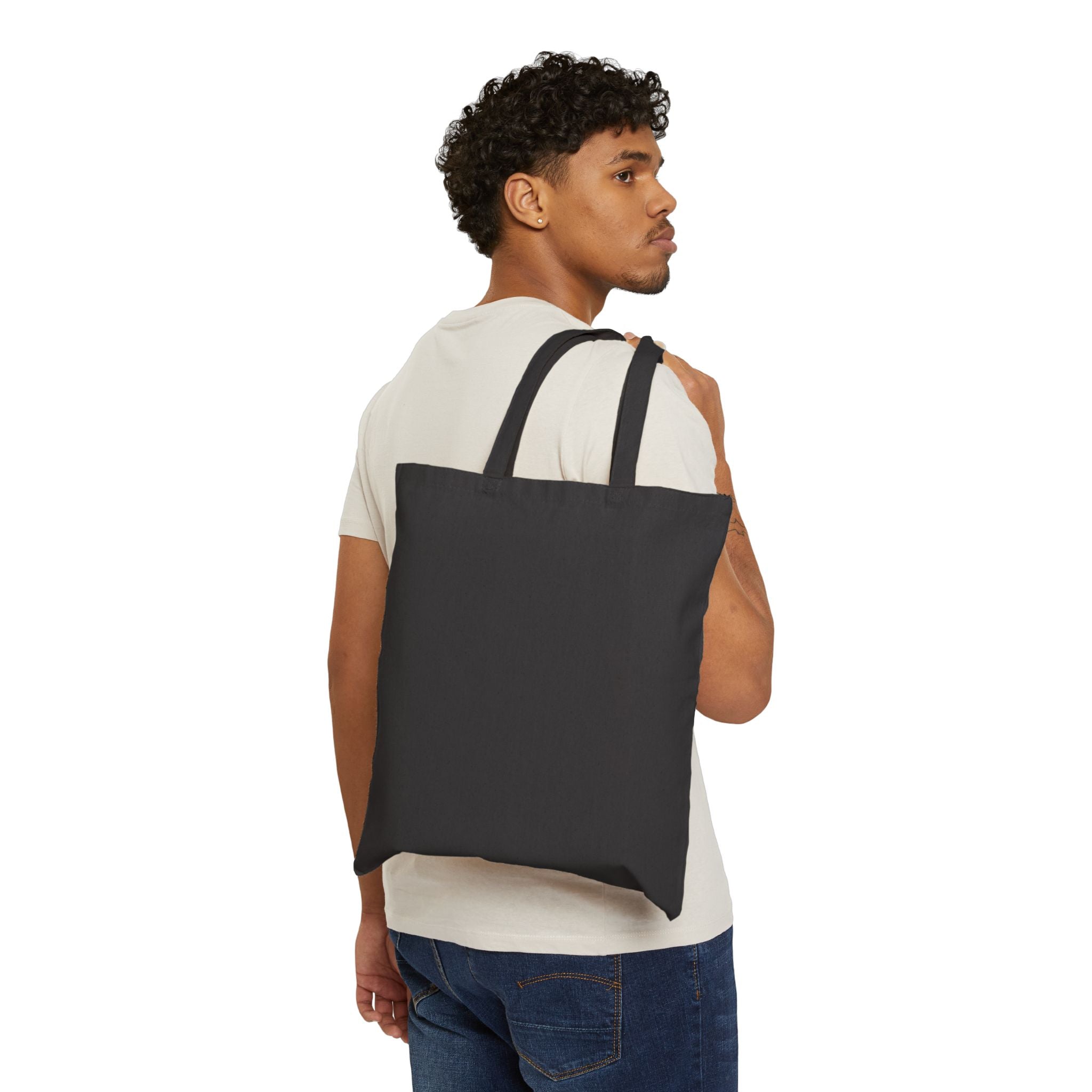 Golden Retriever Sketch Tote Bag — Cotton Canvas Dog Lover Grocery/Beach Bag