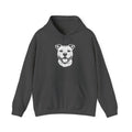 Pit Bull Portrait Hoodie — Minimalist Dog Face Pullover