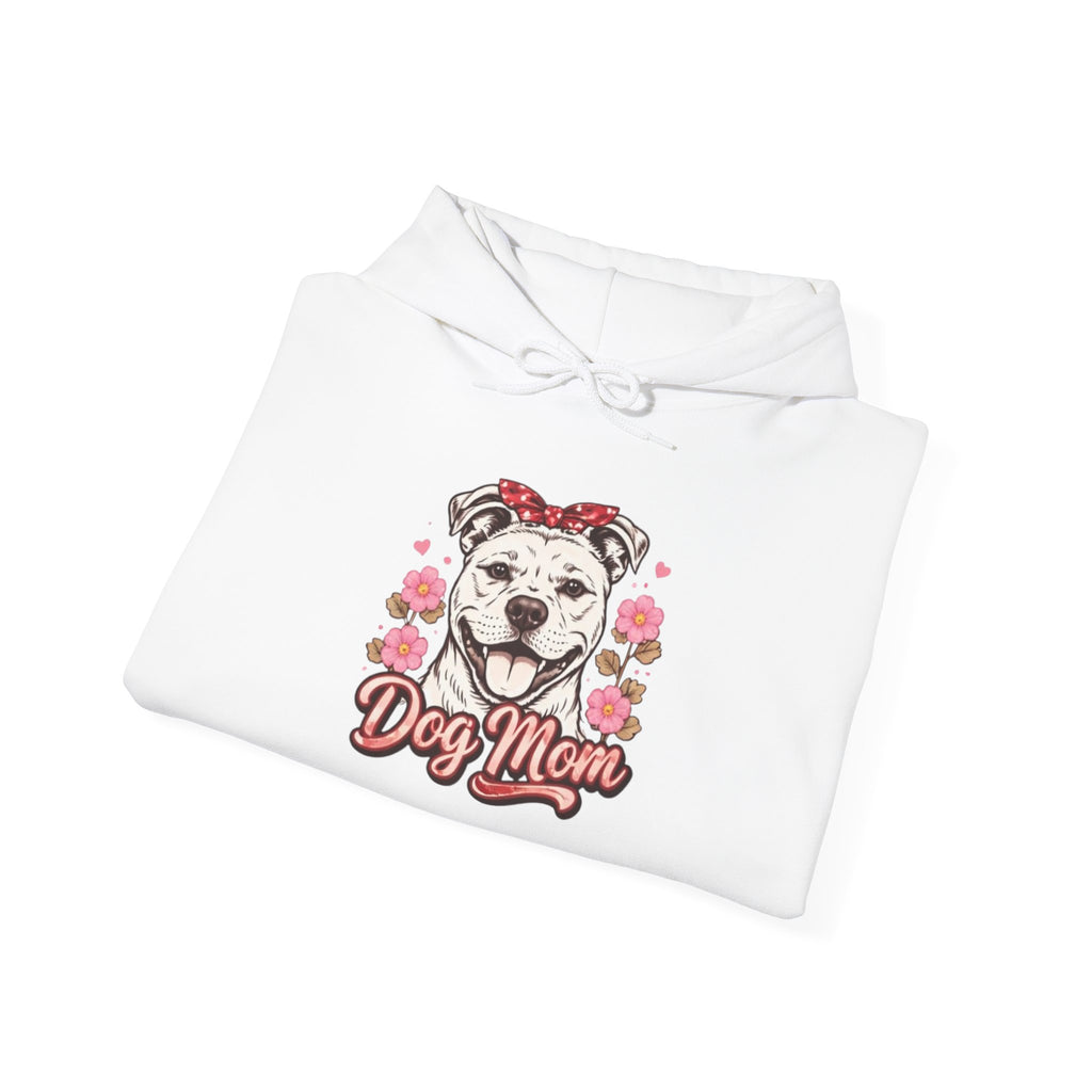 Dog Mom Hoodie – Floral Pitbull Design